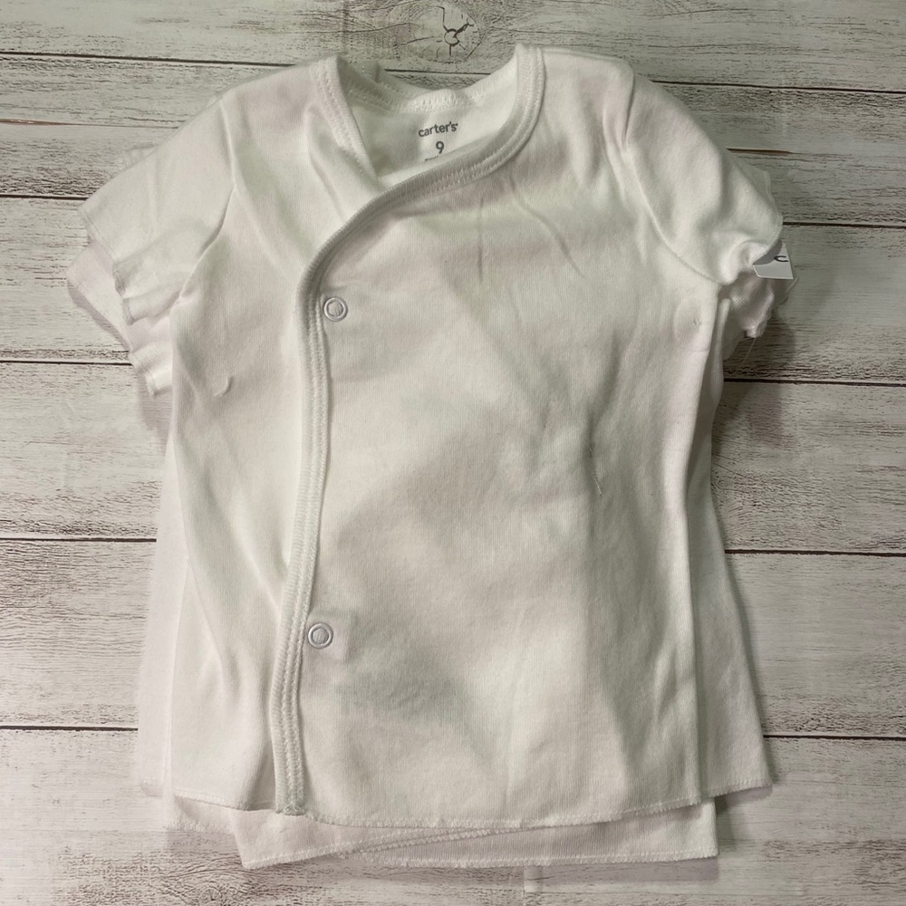 carter's 5-Pk Unisex White Side-Snap Undershirts